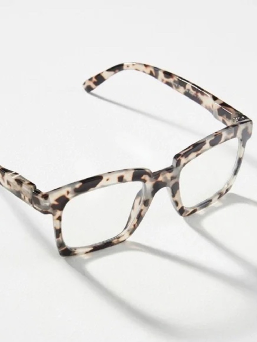 NEW ANTHROPOLOGIE PEEPERS GRAY TORTOISE SQUARE BLUE LIGHT BLOCKING READERS +1.00